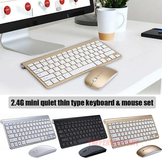 Compact Wireless Keyboard And Mouse Set 2.4G