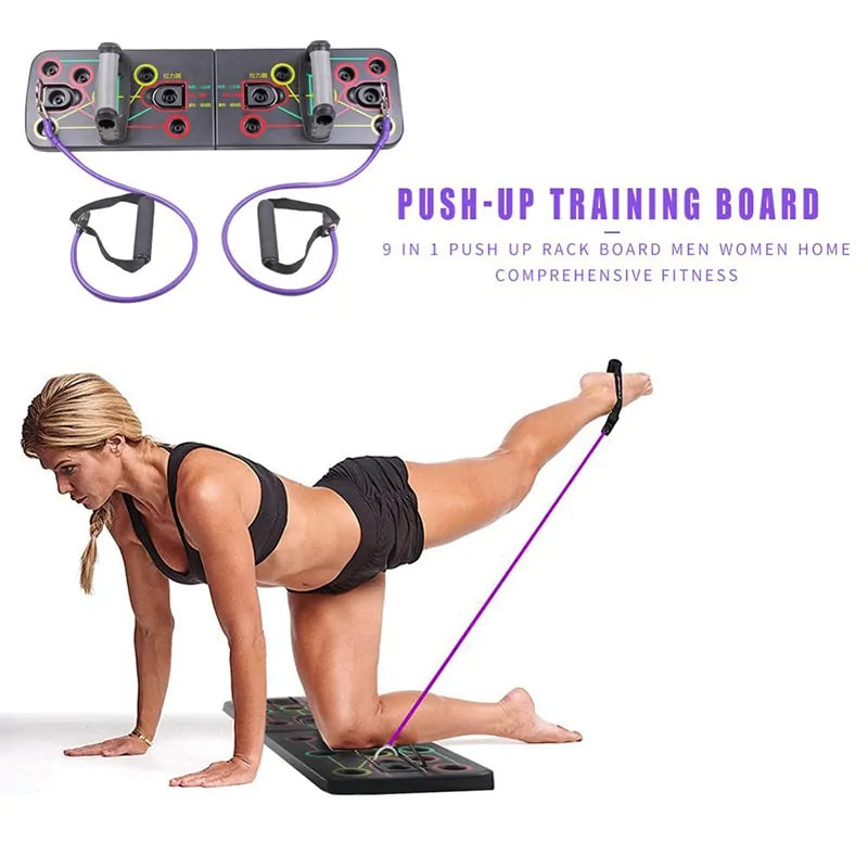 Ultimate Push Up Board with Latex Resistance Bands