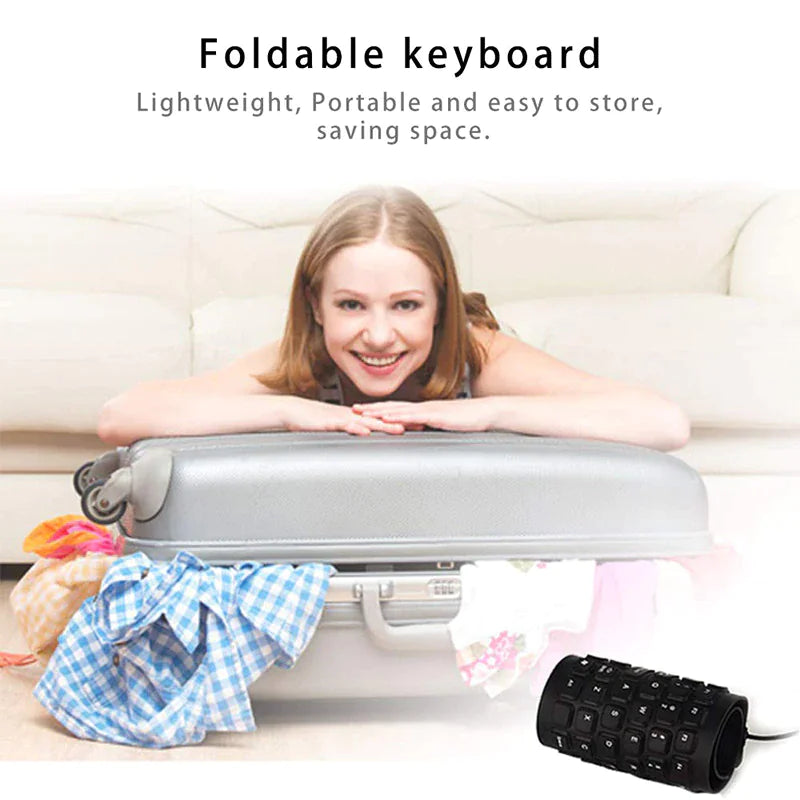 Foldable Silicone Keyboard – Flexible, Portable, and Silent Typing Solution