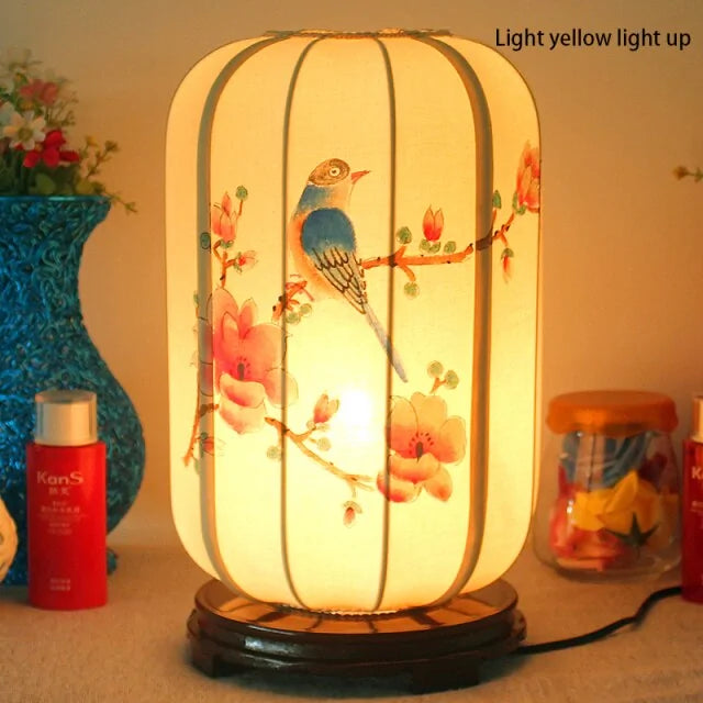 Hand-Painted Chinese Style Desk Lamp