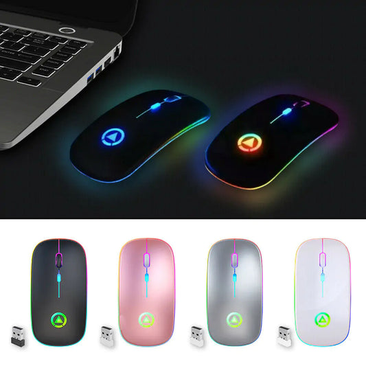 Wireless USB Rechargeable Mouse with Light