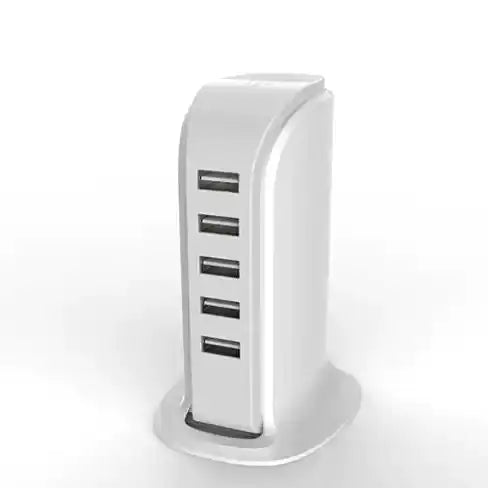 Smart Power Tower – 5-Port USB Charging Hub