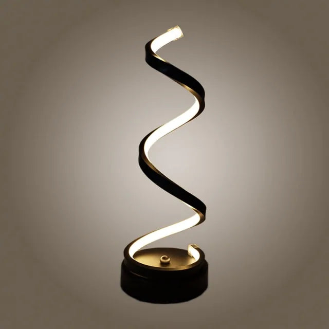 LED Spiral Curved Desk Lamp