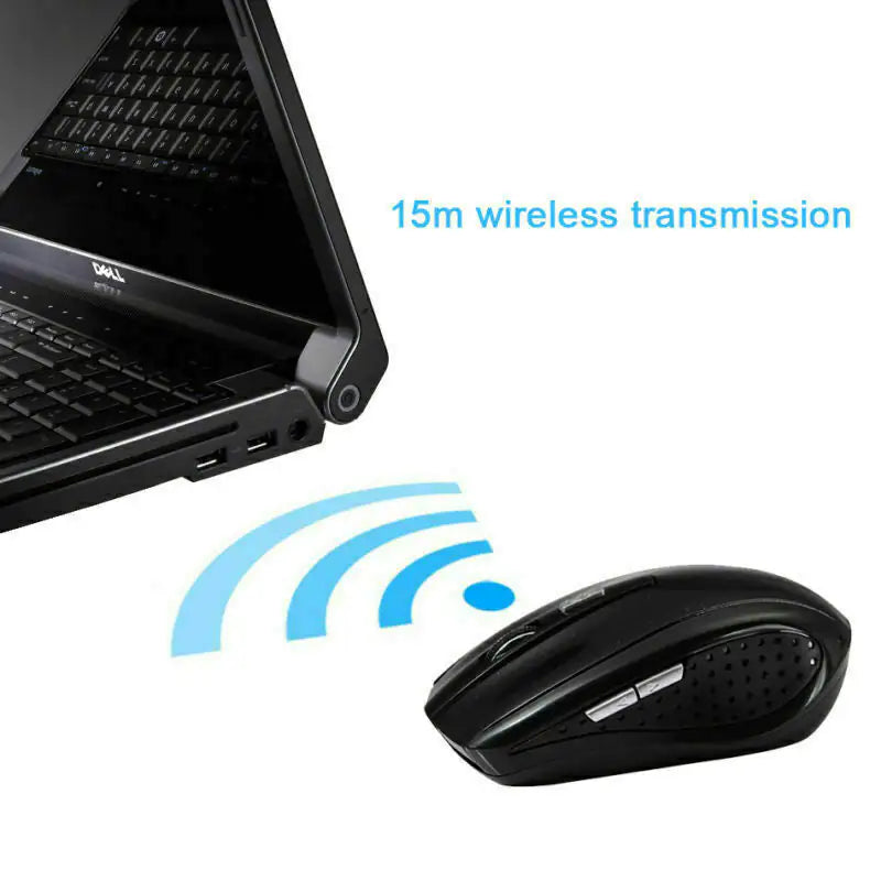 2.4GHz Wireless Optical Mouse Mice & USB Receiver For PC Laptop Computer