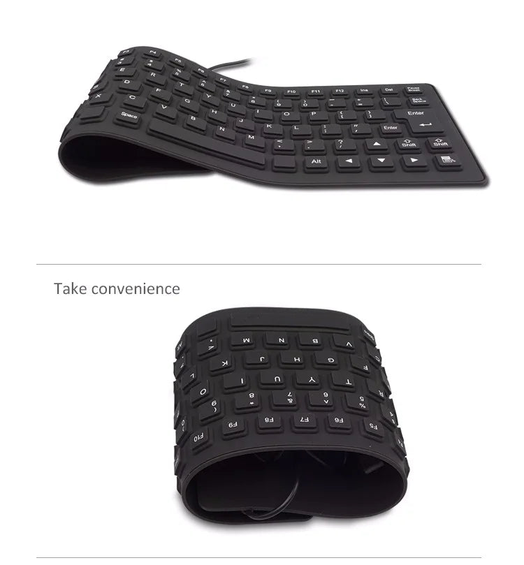 Foldable Silicone Keyboard – Flexible, Portable, and Silent Typing Solution