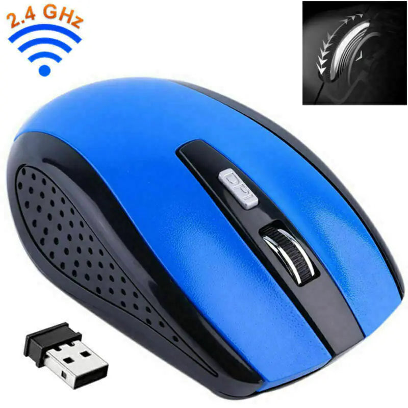 2.4GHz Wireless Optical Mouse Mice & USB Receiver For PC Laptop Computer