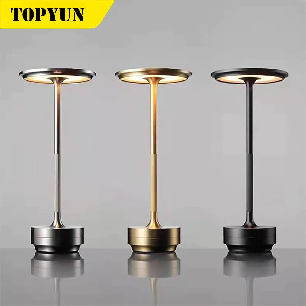 Elegant Portable Desk Lamp with Charging Station