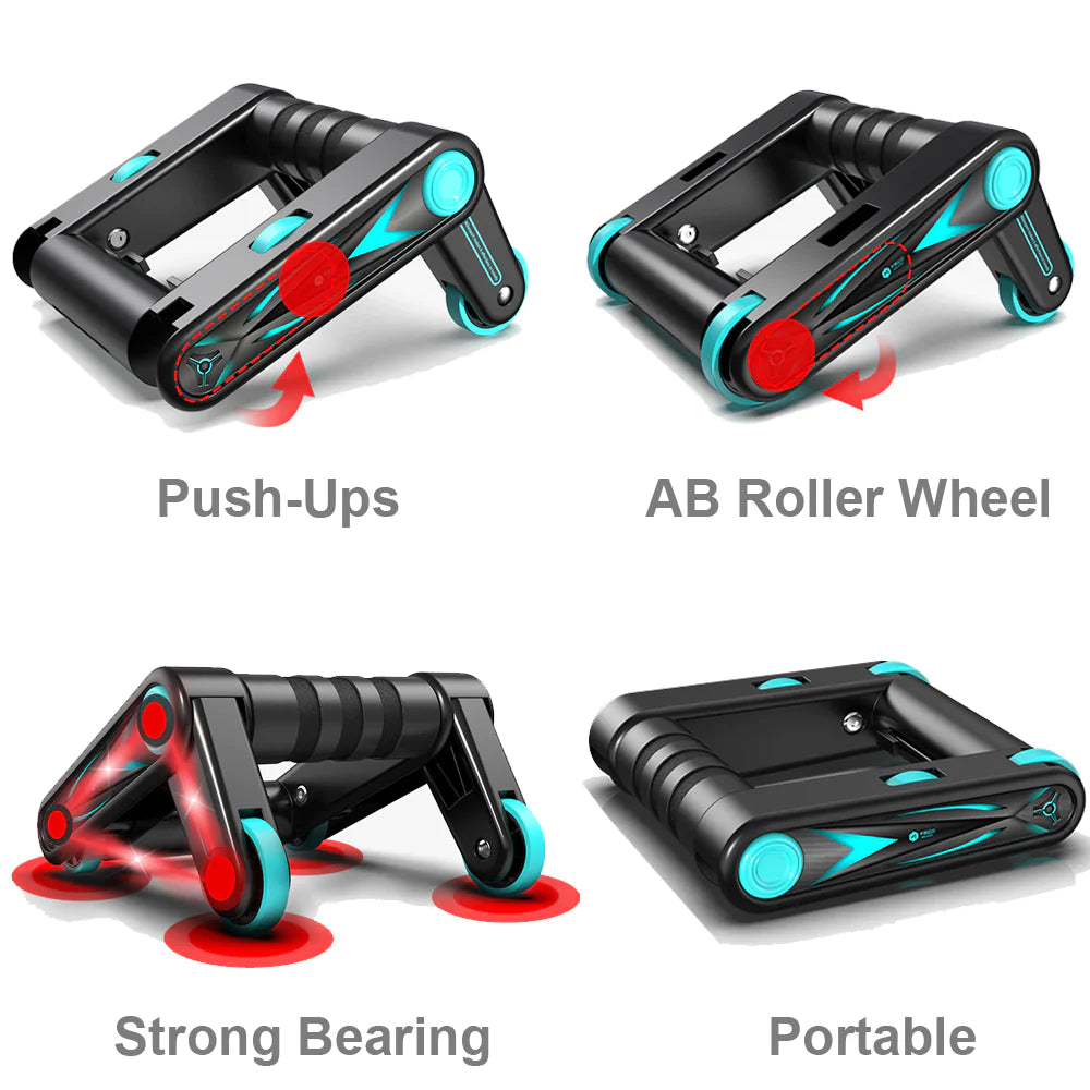 Portable Ab Roller & Push Up Bar